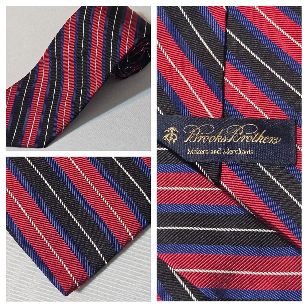Vintage Brooks‎ Brothers Pure Silk Tie Made in USA 3.25"